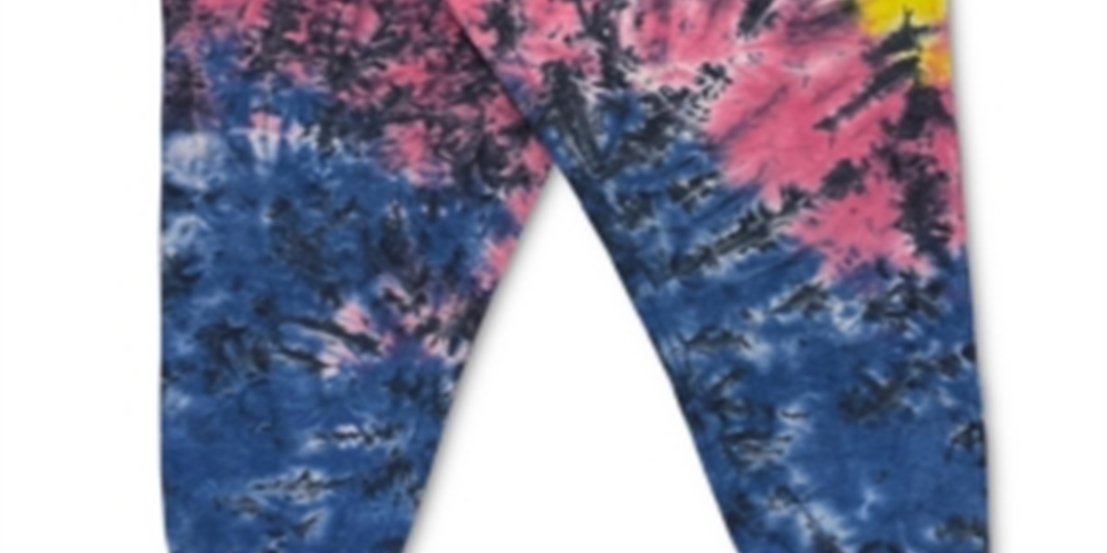 Calça jogger feminina tie-dye da Full Circle Trends, amarela, tamanho 3X