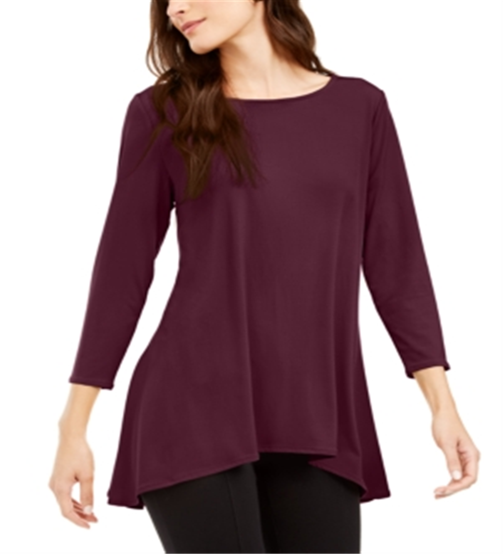 Alfani Petite Solid Swing Top Tamanho Vinho - Petite S/M