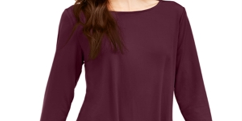 Alfani Petite Solid Swing Top Tamanho Vinho - Petite S/M