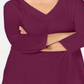 Karen Scott Blusa de algodão com ilhós feminina Roxa Tamanho 0X