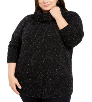 Calvin Klein Suéter Feminino Space Dye Gola Redonda Preto Tamanho 3X