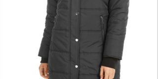 Casaco acolchoado com capuz e acabamento em pele sintética Maralyn &amp; Me Juniors, cinza, tamanho grande