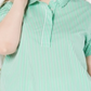 Tommy Hilfiger Blusa Feminina Listrada com Babados Plus Verde Tamanho GG
