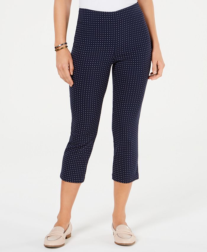 Calça Capri Feminina Charter Club Tummy Control Azul Tamanho Pequeno