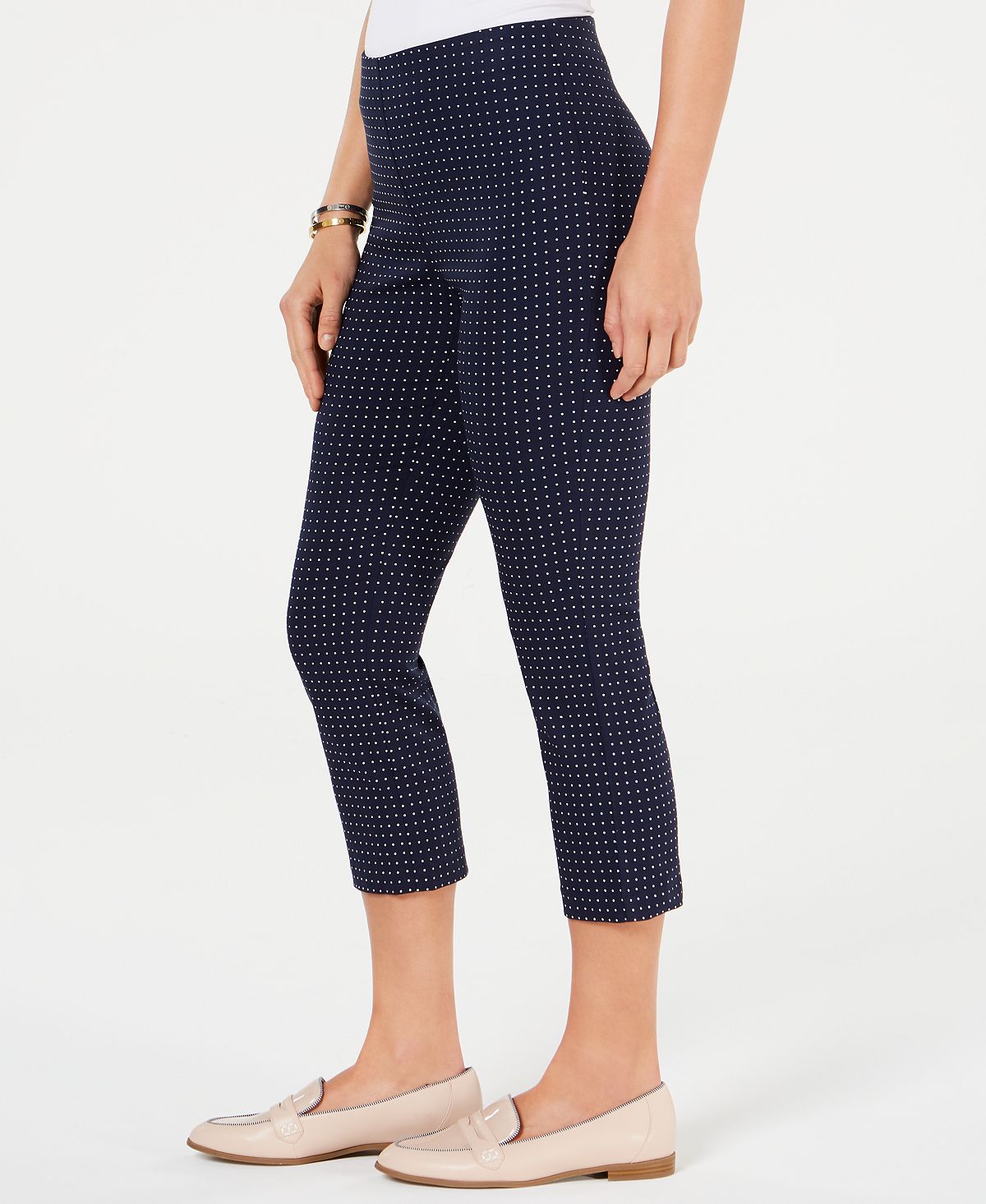 Calça Capri Feminina Charter Club Tummy Control Azul Tamanho Pequeno