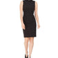 Vestido justo com elástico e bolinhas Calvin Klein feminino, preto, tamanho 8