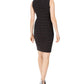 Vestido justo com elástico e bolinhas Calvin Klein feminino, preto, tamanho 8
