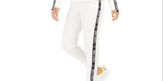 Calvin Klein Moletom Feminino Performance Velour Logo Branco Tamanho Grande