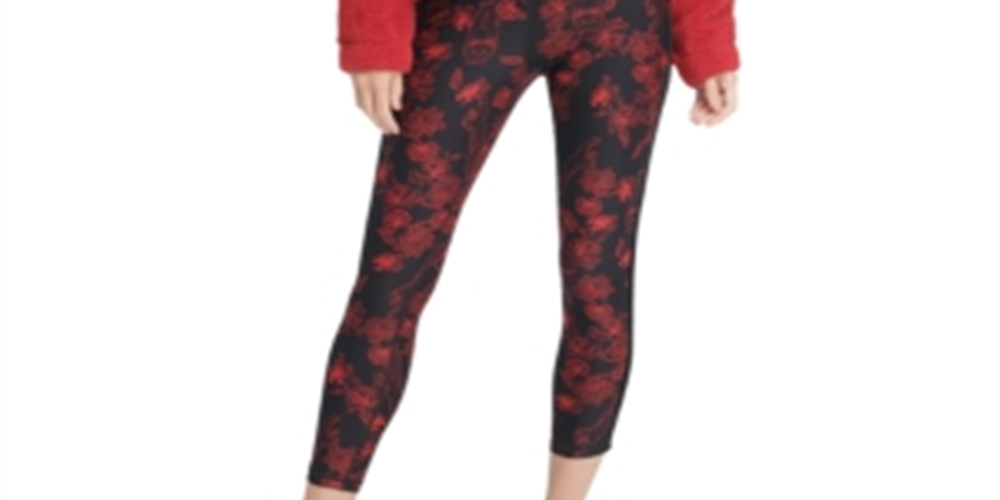 Moletom com capuz feminino DKNY Sherpa Fleece com logotipo, vermelho, tamanho pequeno