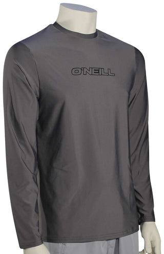 Camisa de manga comprida masculina Basic Skins O Neill, cinza, tamanho XL