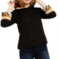 Moletom com capuz feminino estampado INC International Concepts, preto, tamanho GG