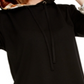 Moletom com capuz feminino estampado INC International Concepts, preto, tamanho GG