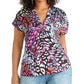 Blusa estampada Odelia Plus Rachel Roy feminina, preta, tamanho 0X