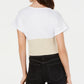 Top espartilho feminino Kendall Kylie com mangas e punhos costurados, branco, tamanho G