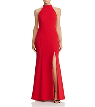 Vestido de crepe canelado feminino Aqua, vermelho, tamanho 4