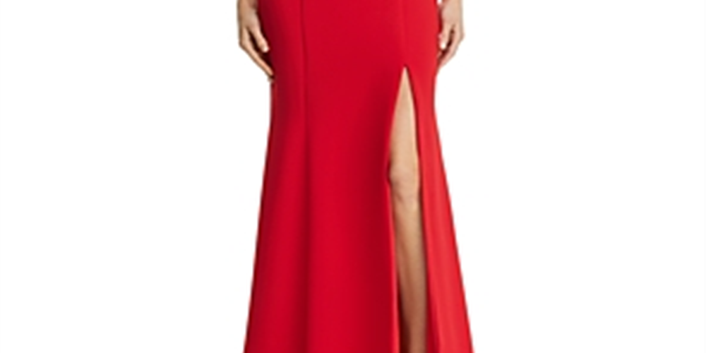 Vestido de crepe canelado feminino Aqua, vermelho, tamanho 4