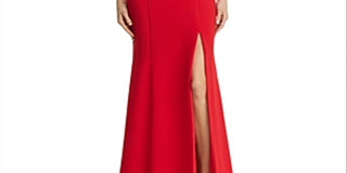 Vestido de crepe canelado feminino Aqua, vermelho, tamanho 4
