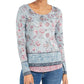 Blusa de malha estampada feminina Style &amp; Co, cinza, tamanho P