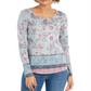 Blusa de malha estampada feminina Style &amp; Co, cinza, tamanho P