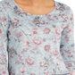 Blusa de malha estampada feminina Style &amp; Co, cinza, tamanho P