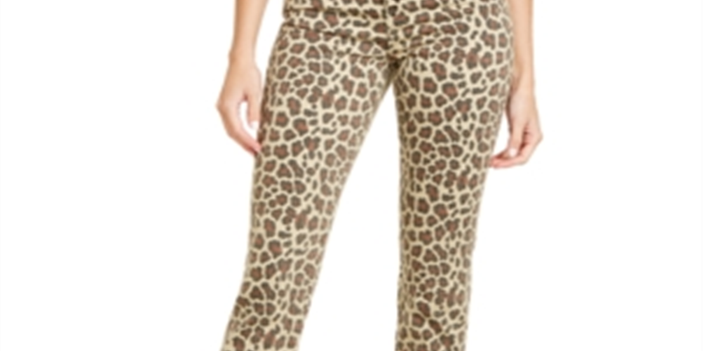 Calça skinny feminina Guss com estampa animal marrom tamanho 31