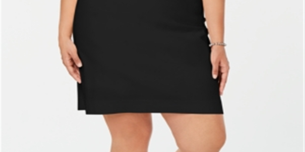 Charter Club Saia-calça feminina preta tamanho 4X