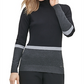 Suéter Calvin Klein Feminino Gola Alta Color Block Preto Tamanho GG