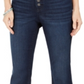 Jeans estilo &amp; co com botões e corte bootcut, azul, tamanho 6