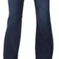 Jeans estilo &amp; co com botões e corte bootcut, azul, tamanho 6