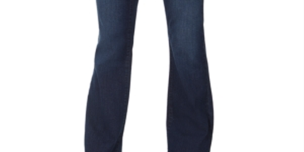 Jeans estilo &amp; co com botões e corte bootcut, azul, tamanho 6