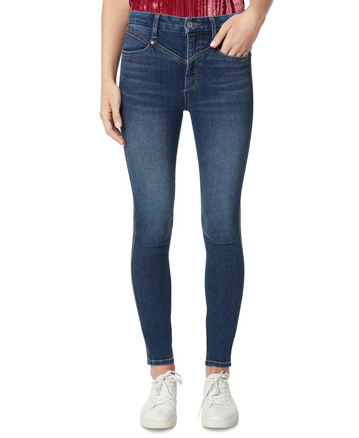 Calça jeans skinny feminina Joe's Jeans com frente em V, azul, tamanho 29