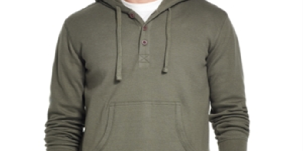 Suéter masculino impermeável de malha waffle com capuz verde tamanho grande