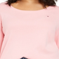 Camiseta Tommy Hilfiger Plus Manga 3/4 Feminina Rosa Tamanho 2XL