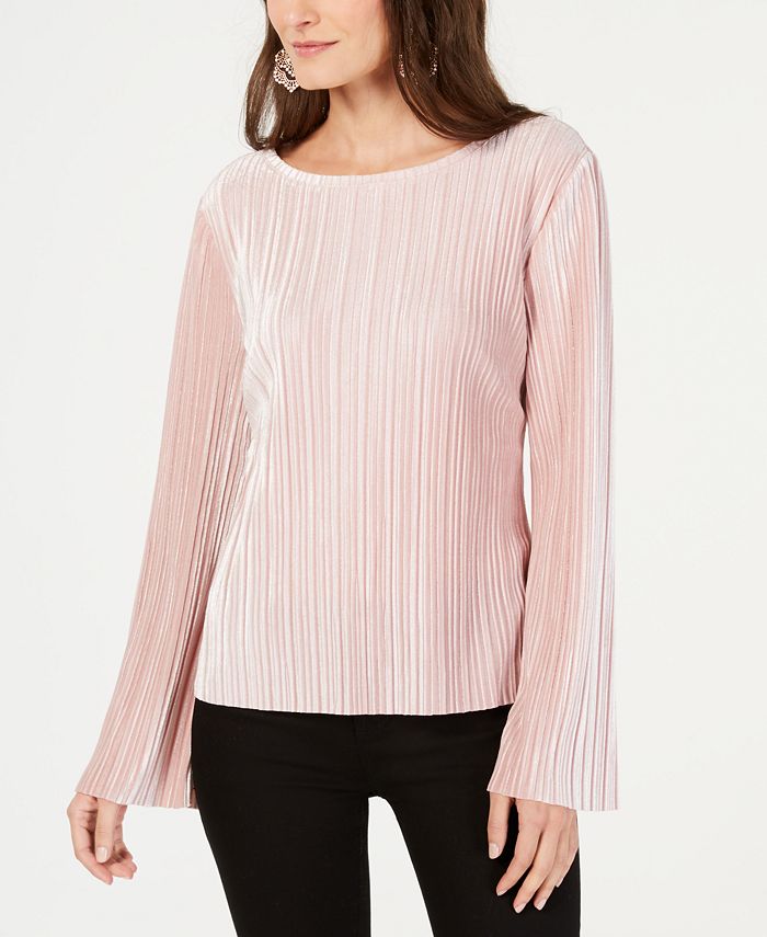Blusa feminina de veludo INC International Concepts, rosa, tamanho grande