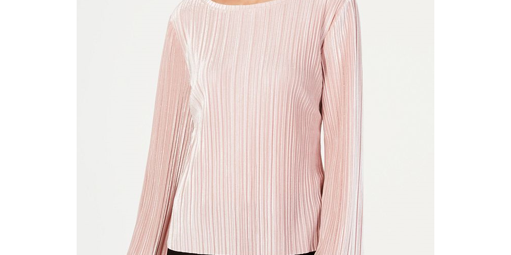 Blusa feminina de veludo INC International Concepts, rosa, tamanho grande