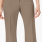 Calça Alfani Curvy Fit Bootcut de cintura média feminina, bege, tamanho 14