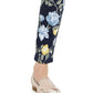 Calça jeans feminina Charter Club Floral Lexington com perna reta, azul, tamanho 16