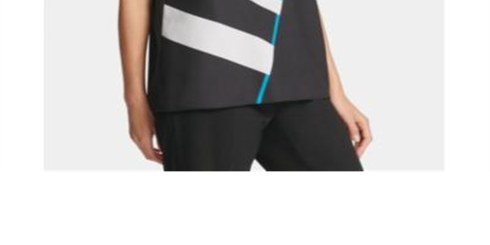 Blusa listrada feminina DKNY preta tamanho X-Large