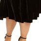 Calvin Klein Plus Velvet Pull On Saia MIDI Feminina Preta Tamanho 22W