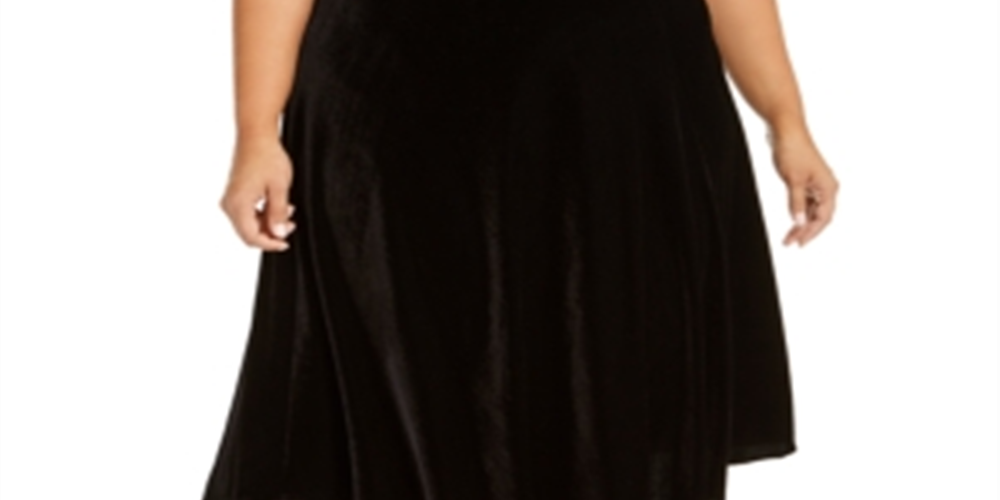 Saia MIDI Plus Velvet Pull On Calvin Klein Feminina - Preta Tamanho 18W