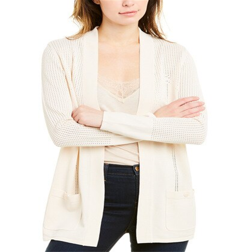 Cardigan Malibu Feminino Anne Klein Branco Tamanho 2XS
