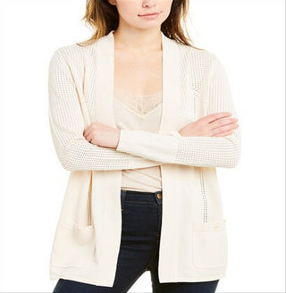 Cardigan Malibu Feminino Anne Klein Branco Tamanho 2XS