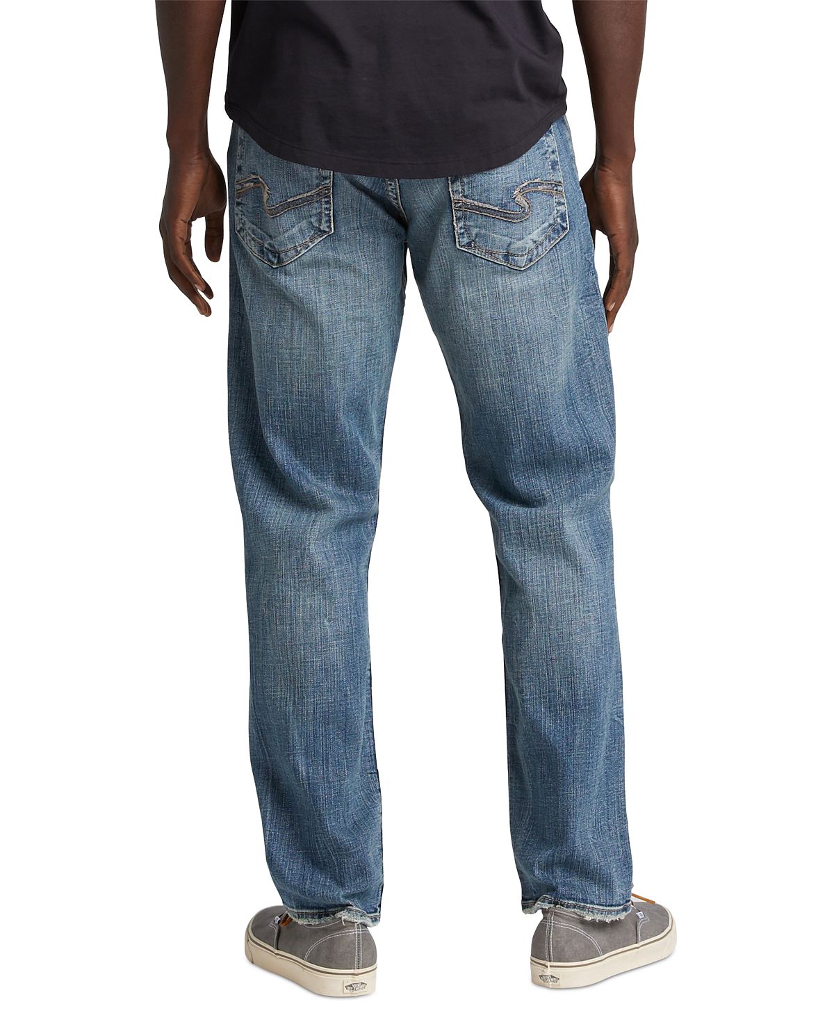 Calça jeans masculina Hunter Athletic Fit Tapered da Silver Jeans Co., azul, tamanho 36x32