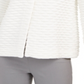 Top texturizado feminino JM Collection com dois botões, branco, tamanho pequeno GG