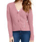 Cardigan Pink Rose Junior com ilhós, tamanho grande