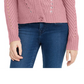 Cardigan Pink Rose Junior com ilhós, tamanho grande