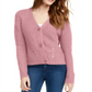Cardigan Pink Rose Junior com ilhós, tamanho grande