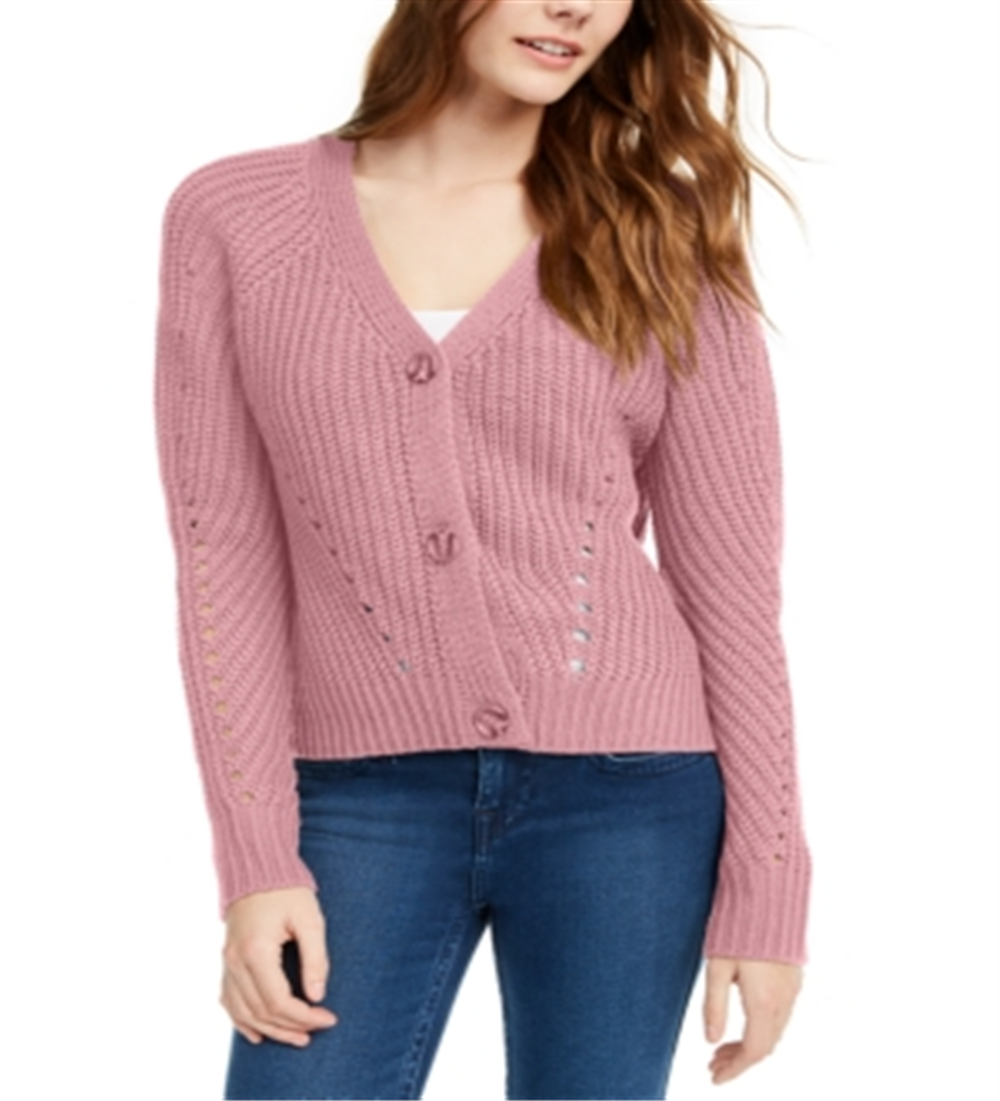 Cardigan Pink Rose Junior com ilhós, tamanho grande