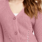 Cardigan Pink Rose Junior com ilhós, tamanho grande