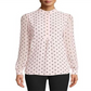 Blusa feminina Anne Klein Cherry Blossom com divisão longa Poet, rosa, tamanho XS